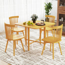 Foldable Dining Table for 2-4 People with Rubber Wood Legs for Small Space by LJGDeals