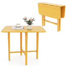 Foldable Dining Table for 2-4 People with Rubber Wood Legs for Small Space by LJGDeals