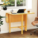 Foldable Dining Table for 2-4 People with Rubber Wood Legs for Small Space