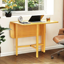 Foldable Dining Table for 2-4 People with Rubber Wood Legs for Small Space by LJGDeals