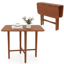 Foldable Dining Table for 2-4 People with Rubber Wood Legs for Small Space by LJGDeals