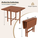 Foldable Dining Table for 2-4 People with Rubber Wood Legs for Small Space by LJGDeals