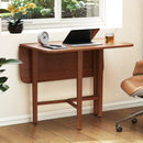 Foldable Dining Table for 2-4 People with Rubber Wood Legs for Small Space by LJGDeals