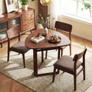 Foldable Dining Table 31.5" Triangular Small Kitchen Table for 2-Walnut by LJGDeals