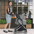 Foldable Dog Cat Stroller with Removable Waterproof Cover-Dark Gray by LJGDeals