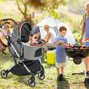 Foldable Dog Cat Stroller with Removable Waterproof Cover-Dark Gray by LJGDeals