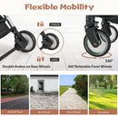 Foldable Dog Cat Stroller with Removable Waterproof Cover-Dark Gray by LJGDeals