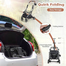 Foldable Dog Cat Stroller with Removable Waterproof Cover-Dark Gray by LJGDeals