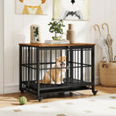 Foldable Dog Crate Furniture with Removable Tray and Lockable Door by LJGDeals