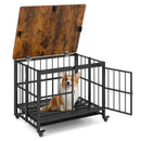 Foldable Dog Crate Furniture with Removable Tray and Lockable Door by LJGDeals