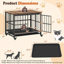 Foldable Dog Crate Furniture with Removable Tray and Lockable Door by LJGDeals