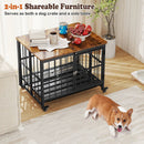 Foldable Dog Crate Furniture with Removable Tray and Lockable Door by LJGDeals