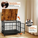 Foldable Dog Crate Furniture with Removable Tray and Lockable Door by LJGDeals