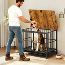 Foldable Dog Crate Furniture with Removable Tray and Lockable Door by LJGDeals