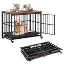 Foldable Dog Crate Furniture with Removable Tray and Lockable Door by LJGDeals