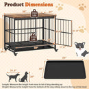 Foldable Dog Crate Furniture with Removable Tray and Lockable Door by LJGDeals