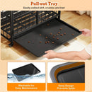 Foldable Dog Crate Furniture with Removable Tray and Lockable Door by LJGDeals