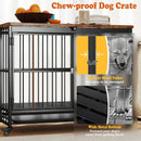 Foldable Dog Crate Furniture with Removable Tray and Lockable Door by LJGDeals