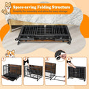 Foldable Dog Crate Furniture with Removable Tray and Lockable Door by LJGDeals
