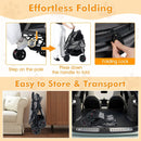 Foldable Double Pet Stroller with Adjustable Sunshade and Storage Basket by LJGDeals