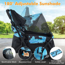Foldable Double Pet Stroller with Adjustable Sunshade and Storage Basket by LJGDeals