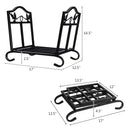 Foldable Firewood Log Rack Steel Wood Storage Holder by LJGDeals