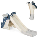Foldable Freestanding Baby Slide Climber Playset with Basketball Hoop for Kids-Blue by LJGDeals