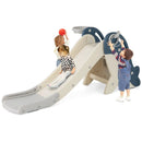 Foldable Freestanding Baby Slide Climber Playset with Basketball Hoop for Kids-Blue by LJGDeals