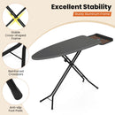 Full Size Foldable Ironing Board with Collapsible Iron Rest