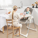 4-in-1 Foldable Baby High Chair with 7 Adjustable Heights and Free Toys Bar by LJGDeals