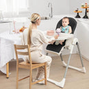 4-in-1 Foldable Baby High Chair with 7 Adjustable Heights and Free Toys Bar by LJGDeals