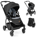 Foldable Infant Pram Stroller with Reversible Seat Reclining Backrest by LJGDeals