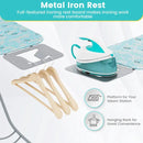 Foldable Ironing Board with Iron Rest and Adjustable Height by LJGDeals