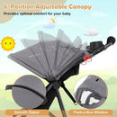 Foldable Jogging Stroller with Detachable Tray and Air-Filled Rubber Tires by LJGDeals
