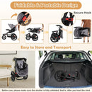 Foldable Jogging Stroller with Detachable Tray and Air-Filled Rubber Tires by LJGDeals