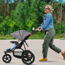 Foldable Jogging Stroller with Detachable Tray and Air-Filled Rubber Tires by LJGDeals