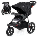 Foldable Jogging Stroller with Detachable Tray and Air-Filled Rubber Tires by LJGDeals