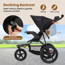 Foldable Jogging Stroller with Detachable Tray and Air-Filled Rubber Tires by LJGDeals