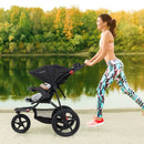 Foldable Jogging Stroller with Detachable Tray and Air-Filled Rubber Tires by LJGDeals