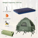 5-in-1 2-Person Foldable Outdoor Camping Tent Cot with Air Mattress and Sleeping Bag by LJGDeals
