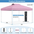 10 X 10 FT Foldable Outdoor Patio Shelter Canopy Tent with 1-Push Center Lock by LJGDeals