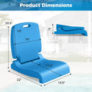 Foldable Outdoor Pool Chair with Handle and Back Support by LJGDeals