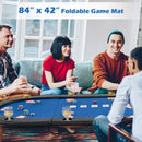 Portable 84 x 42 Inch 10-Player Foldable Padded Poker Table Top by LJGDeals