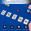 Portable 84 x 42 Inch 10-Player Foldable Padded Poker Table Top