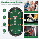 Portable 84 x 42 Inch 10-Player Foldable Padded Poker Table Top by LJGDeals