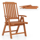 Foldable Patio Chair All-Weather HDPE Outdoor Dining Chair with Armrest by LJGDeals