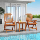 Foldable Patio Chair All-Weather HDPE Outdoor Dining Chair with Armrest by LJGDeals