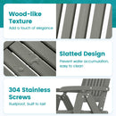 Foldable Patio Chair All-Weather HDPE Outdoor Dining Chair with Armrest by LJGDeals