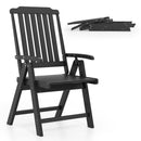 Foldable Patio Chair All-Weather HDPE Outdoor Dining Chair with Armrest by LJGDeals