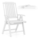Foldable Patio Chair All-Weather HDPE Outdoor Dining Chair with Armrest by LJGDeals